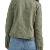 Stretch Denim Jacket,Olive,Large