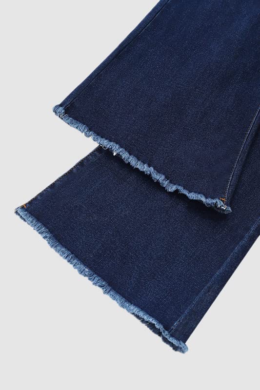 PEIHOT Women High Waisted Bell Bottom Jeans 90s Ripped Stretchy Flare Wide Leg Bootcut Denim