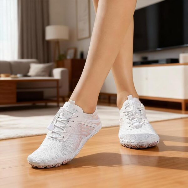 RUFONE Barefoot Shoes Women Men Breathable Non-Slip Wide Toe Water Shoes Walking Running Swimming White