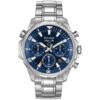 Bulova Men Marine Star Chronograph Quartz Watch Stainless Steel Blue Dial 96B256