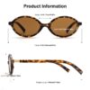ViewJoy Retro Oval Sunglasses Women Vintage 90s Y2K Designer 2 Pack