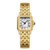 CHEETAH Women Vintage Bracelet Watch Gold White Face Rectangular Case Roman Dial