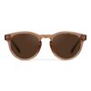 Round Polarized Sunglasses Women Retro UV400 Protection Driving Everyday Light Crystal Brown Brown Lens