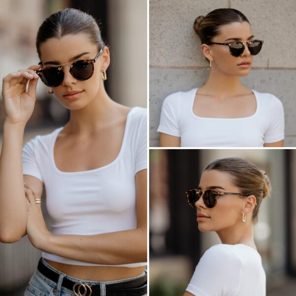 ViewJoy Retro Oval Sunglasses Women Vintage 90s Y2K Designer 2 Pack