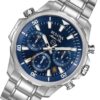 Bulova Men Marine Star Chronograph Quartz Watch Stainless Steel Blue Dial 96B256