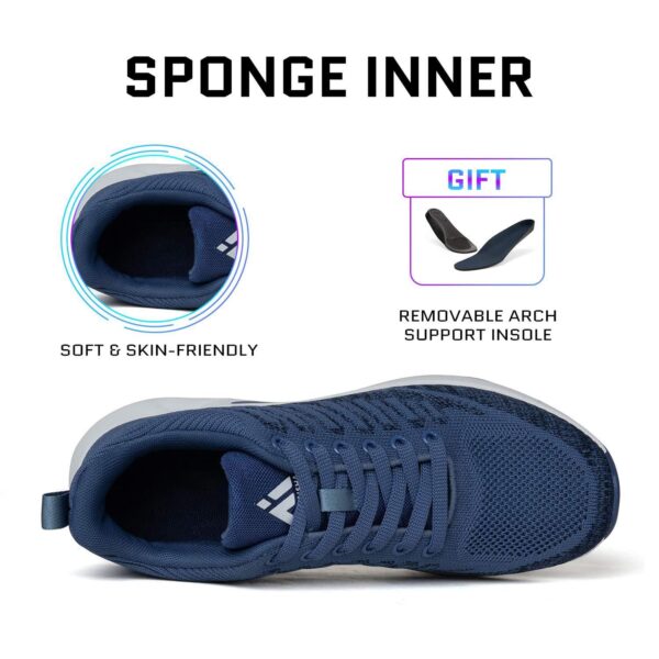 Mishansha Women Sneakers Lightweight Tennis Shoes Athletic Gym Walking Running Shoes Arch Support Anti-Slip Blue 11