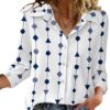 Zeagoo Women Blouses Long Sleeve Button Down Shirts Floral Casual Work Office Tops