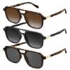 WearMe Pro Women Polarized Round Retro Double Bridge Vintage Sunglasses