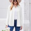 Zeagoo Women Button Up Collared Shirt Long Sleeve Blouse Business Casual White XL