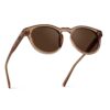 Round Polarized Sunglasses Women Retro UV400 Protection Driving Everyday Light Crystal Brown Brown Lens