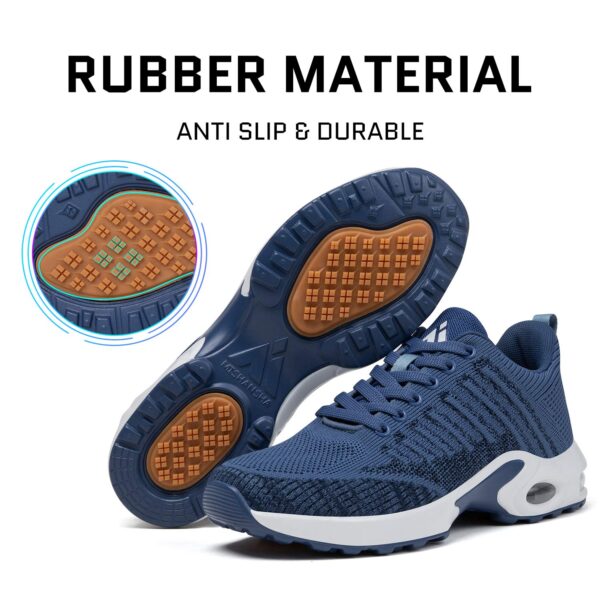 Mishansha Women Sneakers Lightweight Tennis Shoes Athletic Gym Walking Running Shoes Arch Support Anti-Slip Blue 11