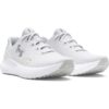 71bBLMkEg7L Under Armour Women Charged Surge 4 Running Shoes White Gray Metallic Silver 8 US