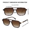 Retro Aviator Sunglasses / Women Men / Rectangle / Shades