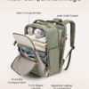 LOVEVOOK Women Laptop Backpack 15.6 Inch Waterproof Travel Work Business College Bag Cup Pocket Beige Black Brown