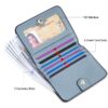 Toughergun Women Slim Leather Wallet RFID Protection Compact Bifold Mini Purse ID Window