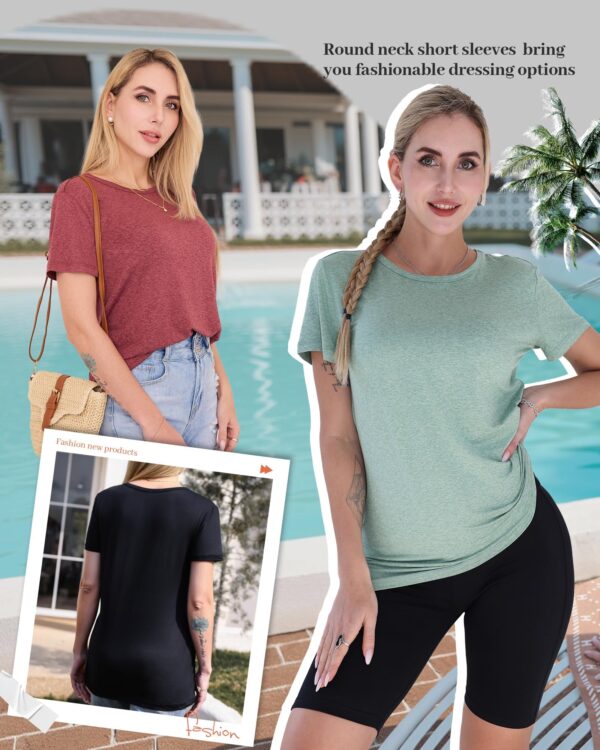 818baNLLqcL GAYHAY 3 Pack Womens T-Shirts - Short Sleeve Spring Summer Tops Crew Neck Trendy Casual Work Soft Basic Tees for Ladies