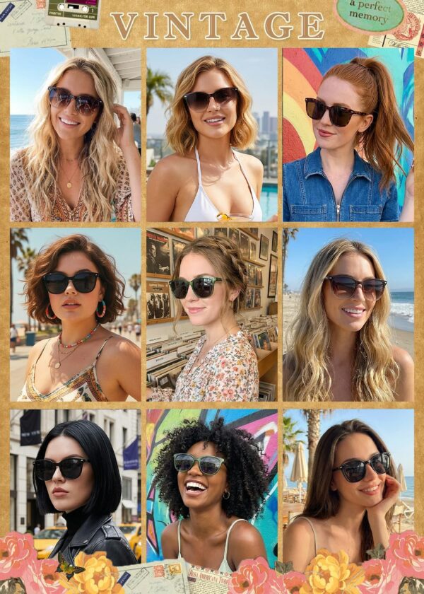 FIMILU 2 Pack Women Polarized Sunglasses UV400 Protection Big Frame Fashion Shades