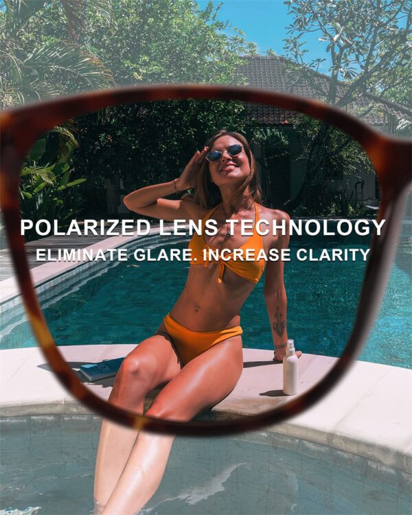 FIMILU 2 Pack Women Polarized Sunglasses UV400 Protection Big Frame Fashion Shades