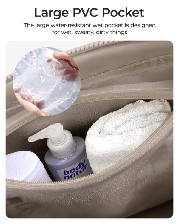 BAGSMART Women Gym Duffle Bag Travel Weekender Wet Pocket Lightweight Water Resistant