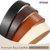 VONMELLI 4 Pack Women Thin Leather Skinny Waist Belts Gold Buckle Black Brown Coffee Beige S
